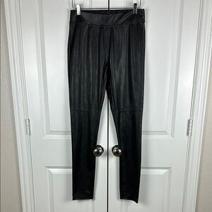 Madison Curvy Black Faux Leather Leggings